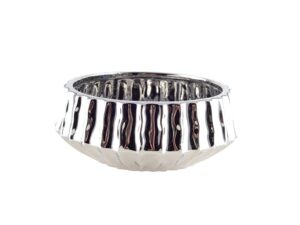 Glanzende zilveren decoratieve snit 20x20x8cm