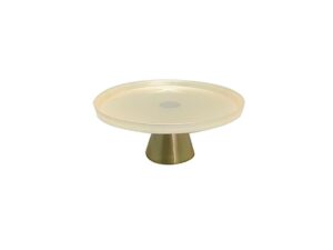 Vanille cake gerecht op goud 21x21x8cm