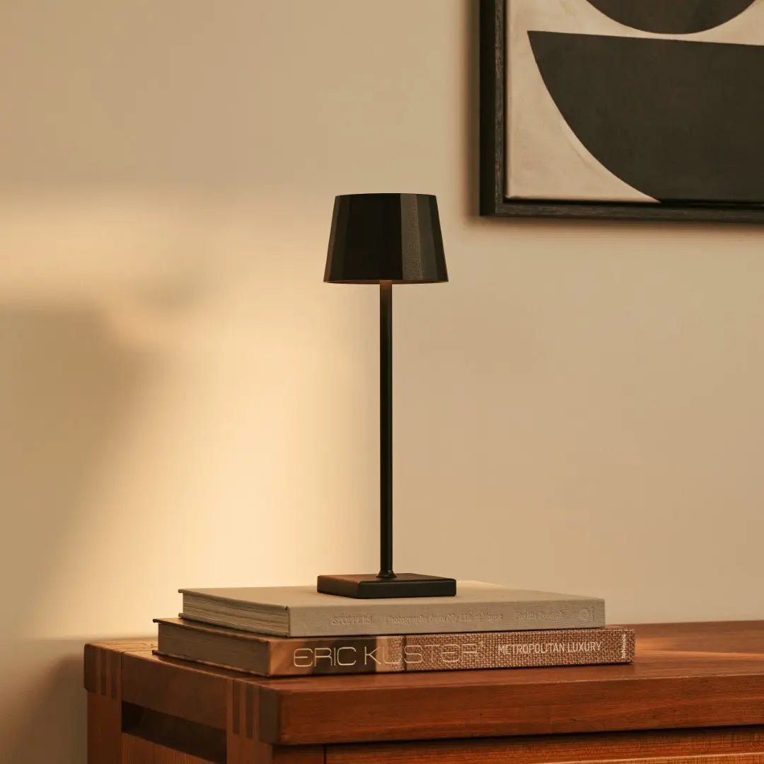 William Black oplaadbare ijzeren tafellamp – 120 uur batterij, dimbaar, opladen via USB-C - Afbeelding 10