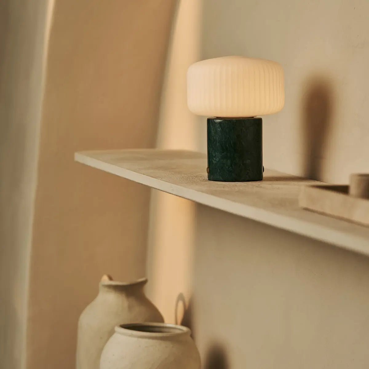 Renoir Green / Verde Alpi - Marmeren oplaadbare tafellamp - Draadloos, USB -oplaadbaar en tot 100 uur verlichting - Afbeelding 8