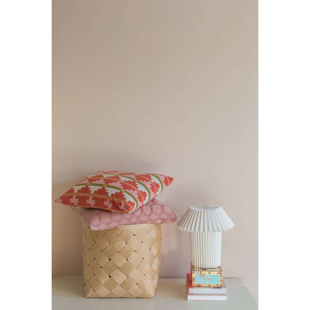 Alf Kussensloop Rood, zacht jacquard gebreid katoen