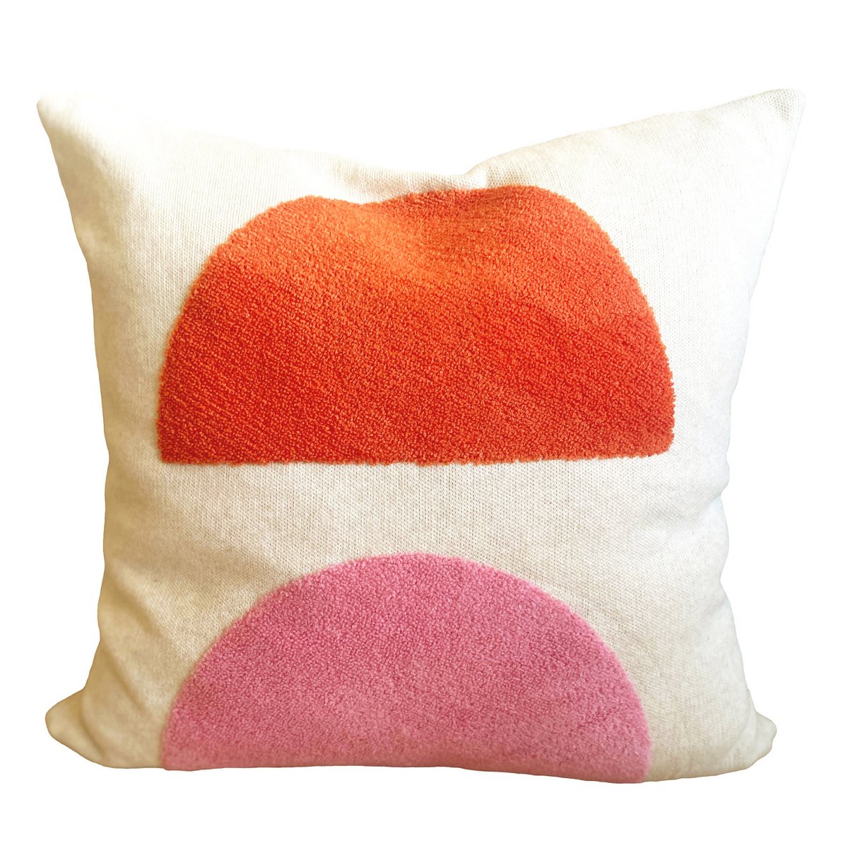 Mona kussen-dekroze roze, punch naald borduurwerk - Afbeelding 2