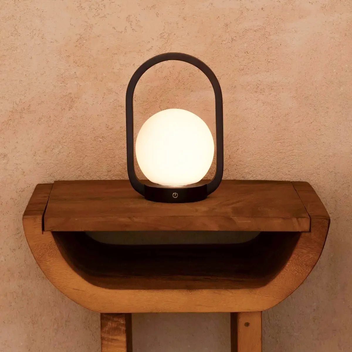 Skye Donkerbruine Houten Snoerloze Lamp - Afbeelding 7