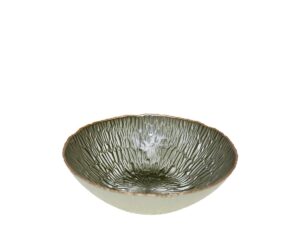 Groene beker met vergulde rand 23 cm