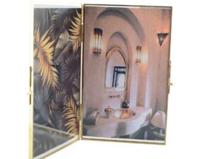 Dubbel transparant frame H.16 cm