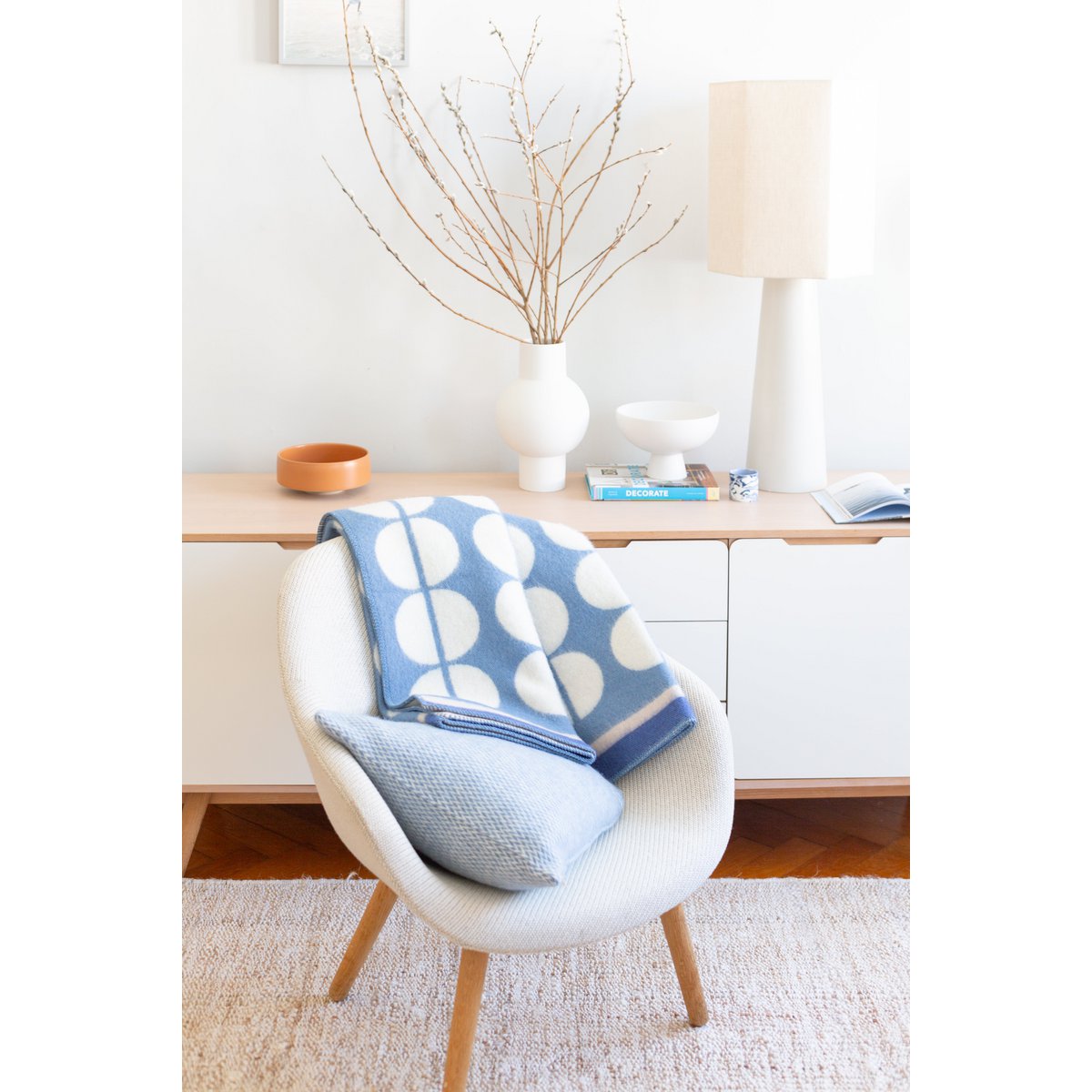 Felix blauwe zachte Noorse wollen deken