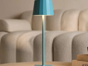 William Amsterdams blauwe oplaadbare ijzeren tafellamp – dimbaar, batterij van 120 uur, USB-C