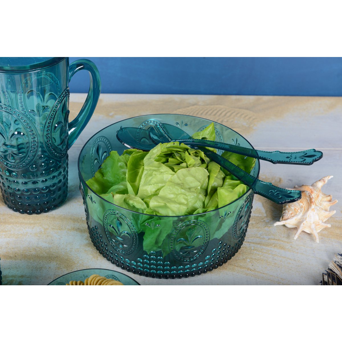 Saladier 26cm acryl turquoise - Afbeelding 2