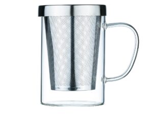 MOK 400ML MET DEKSEL EN ROESTVRIJSTALEN FILTER