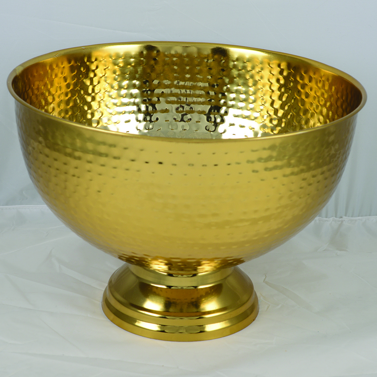 Grote champagne cup magnum gehamerd 30 cm - Afbeelding 3