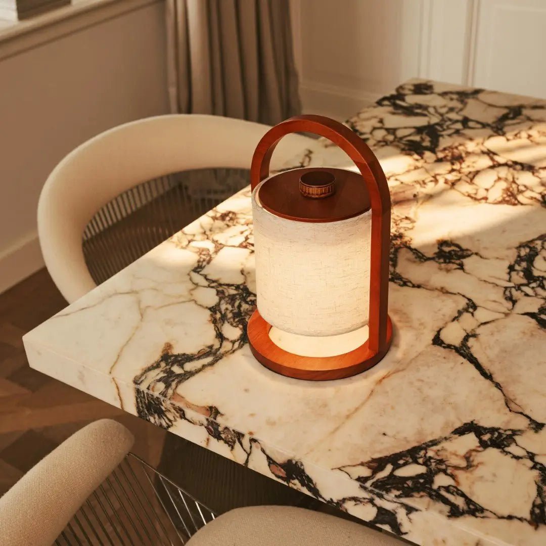 Rivierkastanje houten oplaadbare lamp - dimbaar en draadloos licht - Afbeelding 7