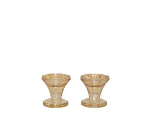 H5.5cm Amber Candlestick - veel van 2