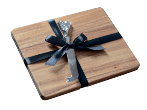 Acacia kaaslade met kaasontwerpmes