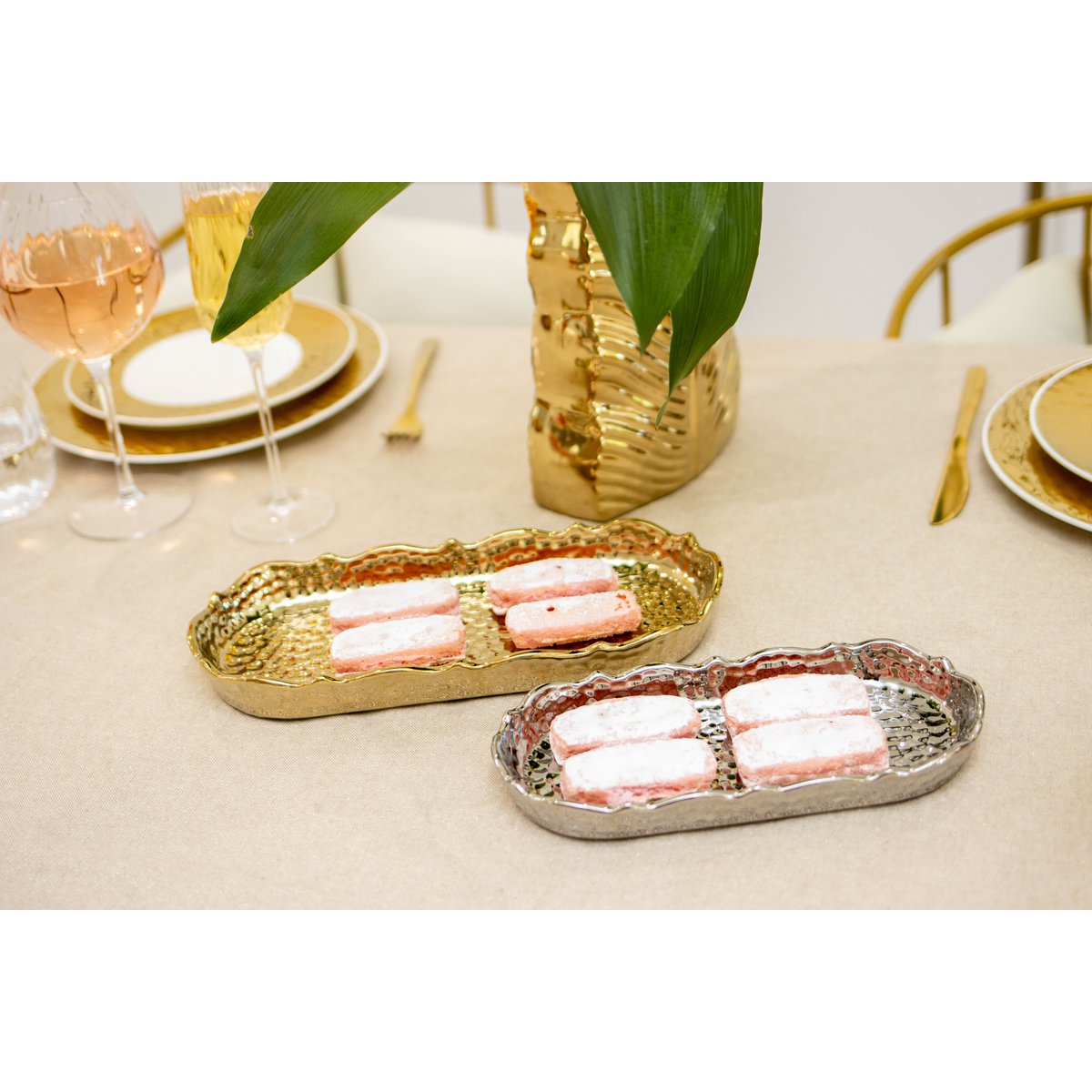 Zilveren rechthoekige kopje 25x11,5x3cm - Afbeelding 3