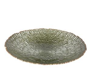 Groen gesneden met gouden rand 40,5 cm