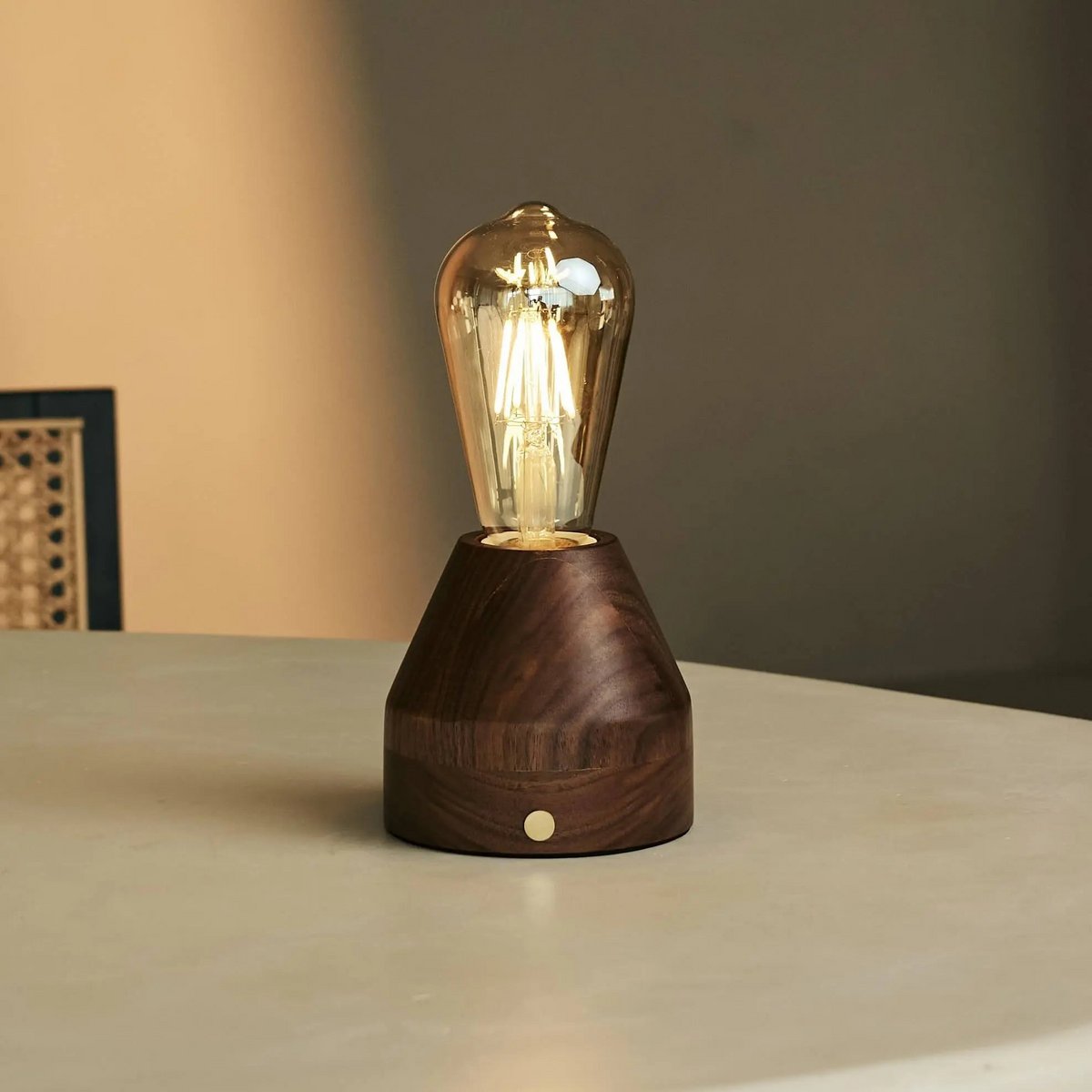 ZAVI WALNAUT Oplaadbare LED-tafellamp-Draadloos, dimpelbare, 100-uur batterij - Afbeelding 3