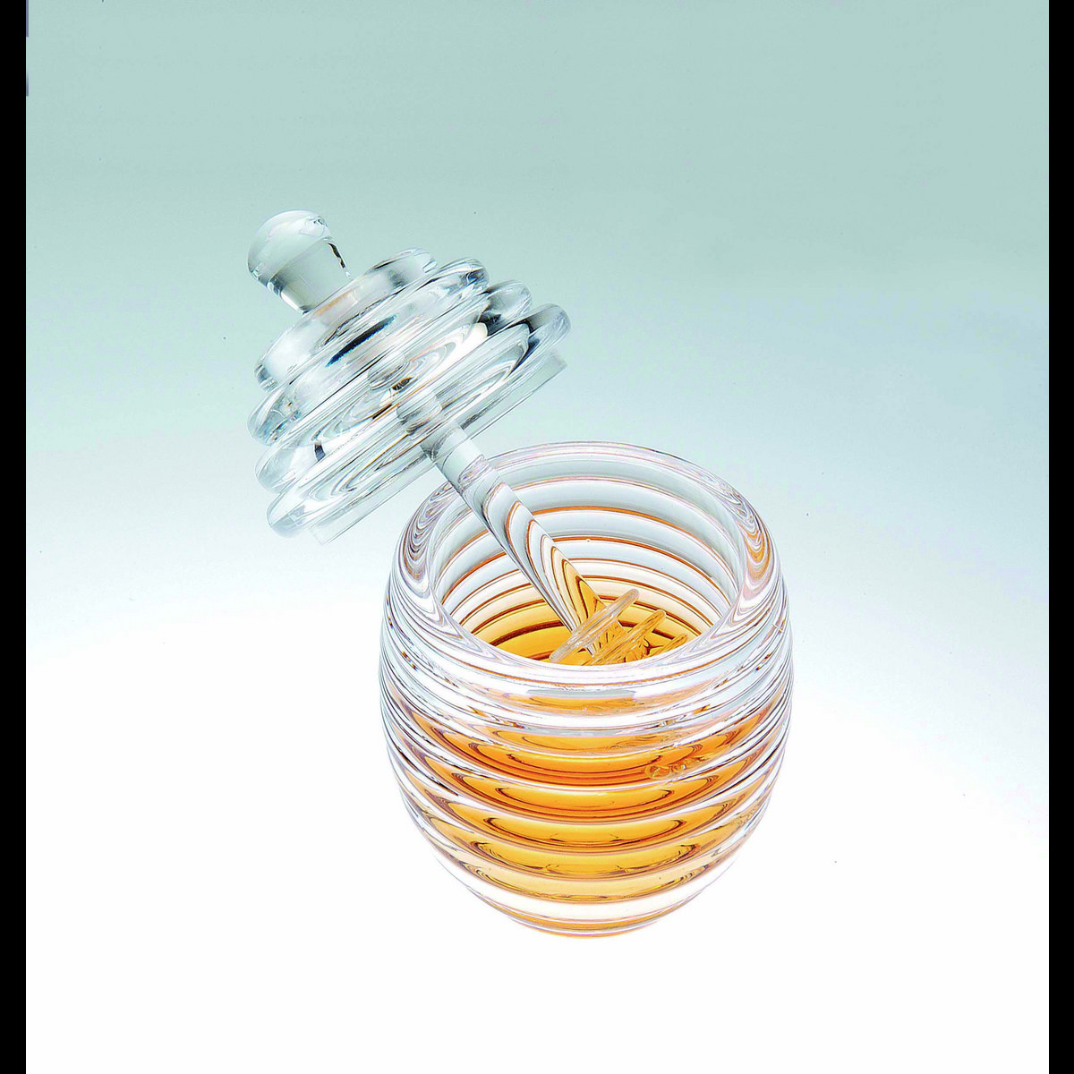 Honingpot met acryllepel 8,8x8,8x15 cm - Afbeelding 4