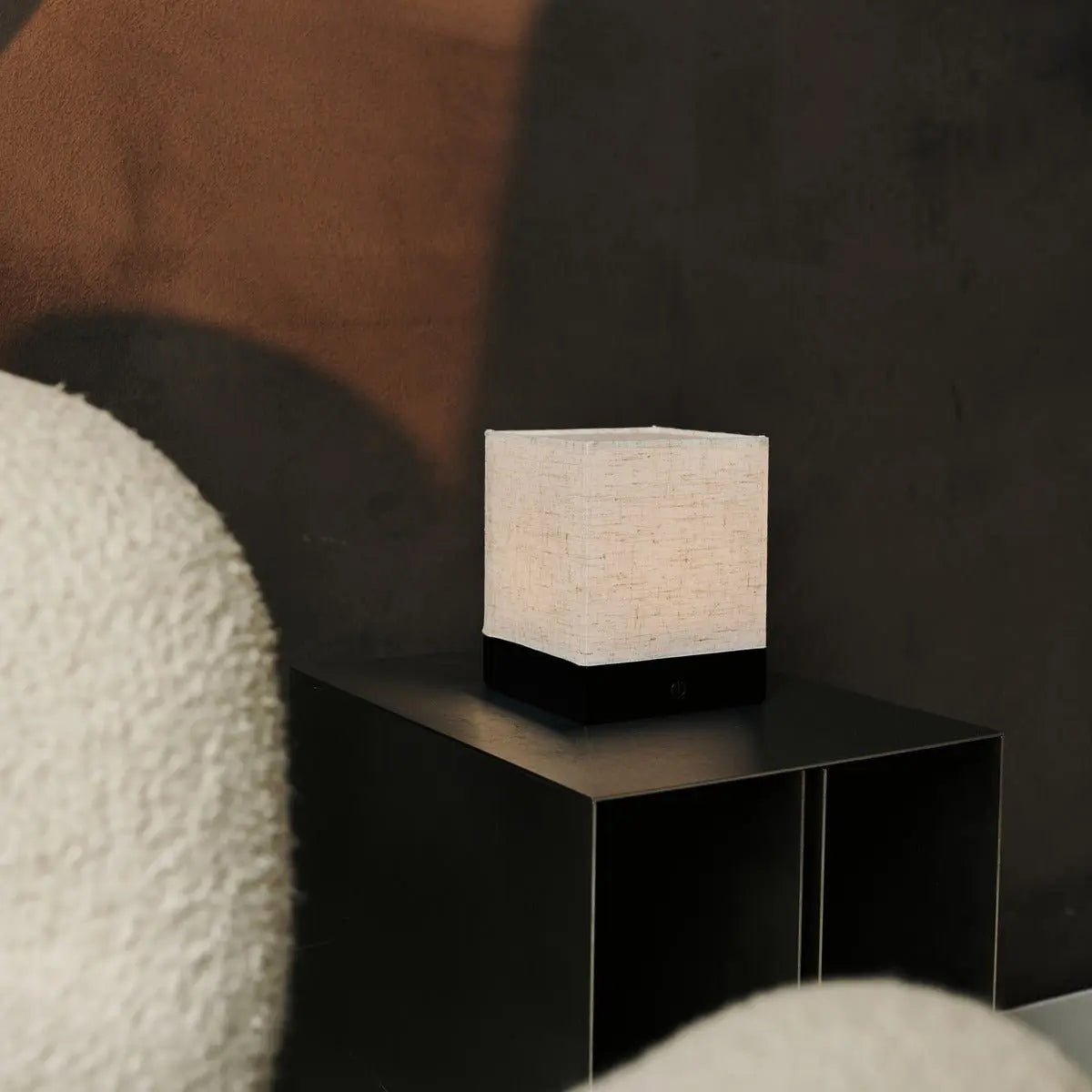 Zano Black Wireless Lamp met hout en linnen - Moodverlichting, LED -tafellamp met batterij - Afbeelding 5