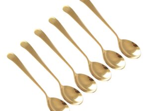 Gouden dessert lepels - veel 6