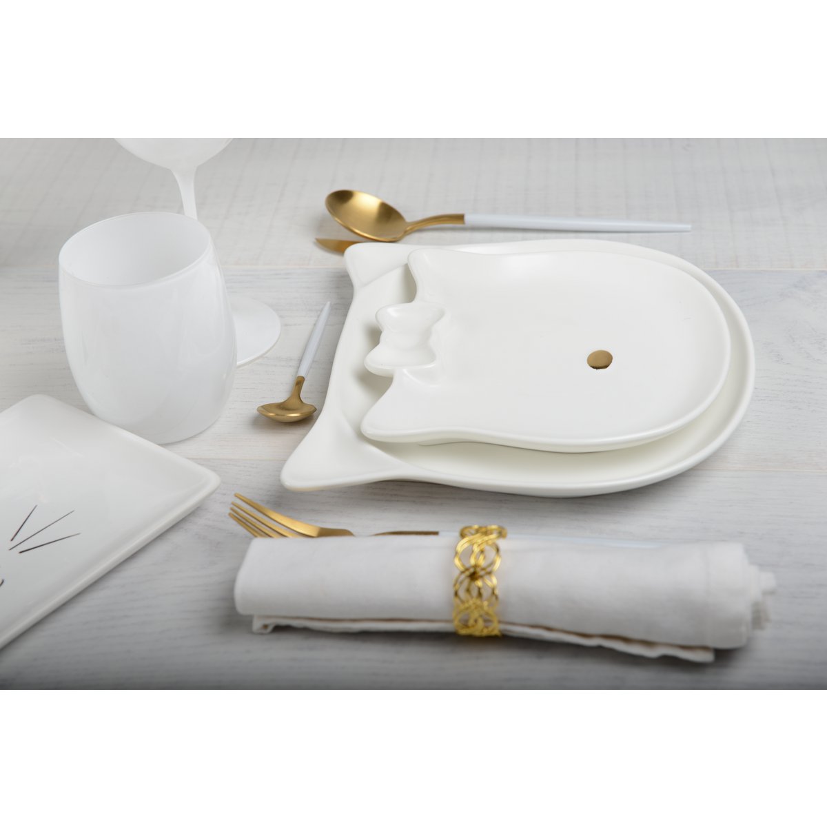 Gouden neuskat dessertplaat - Afbeelding 4