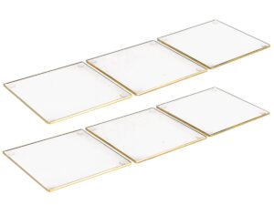 Vierkante bril onder Golden Edge - veel 6