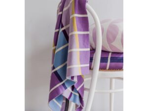 Alvin Deken Paars, zacht jacquard geknoopt katoen