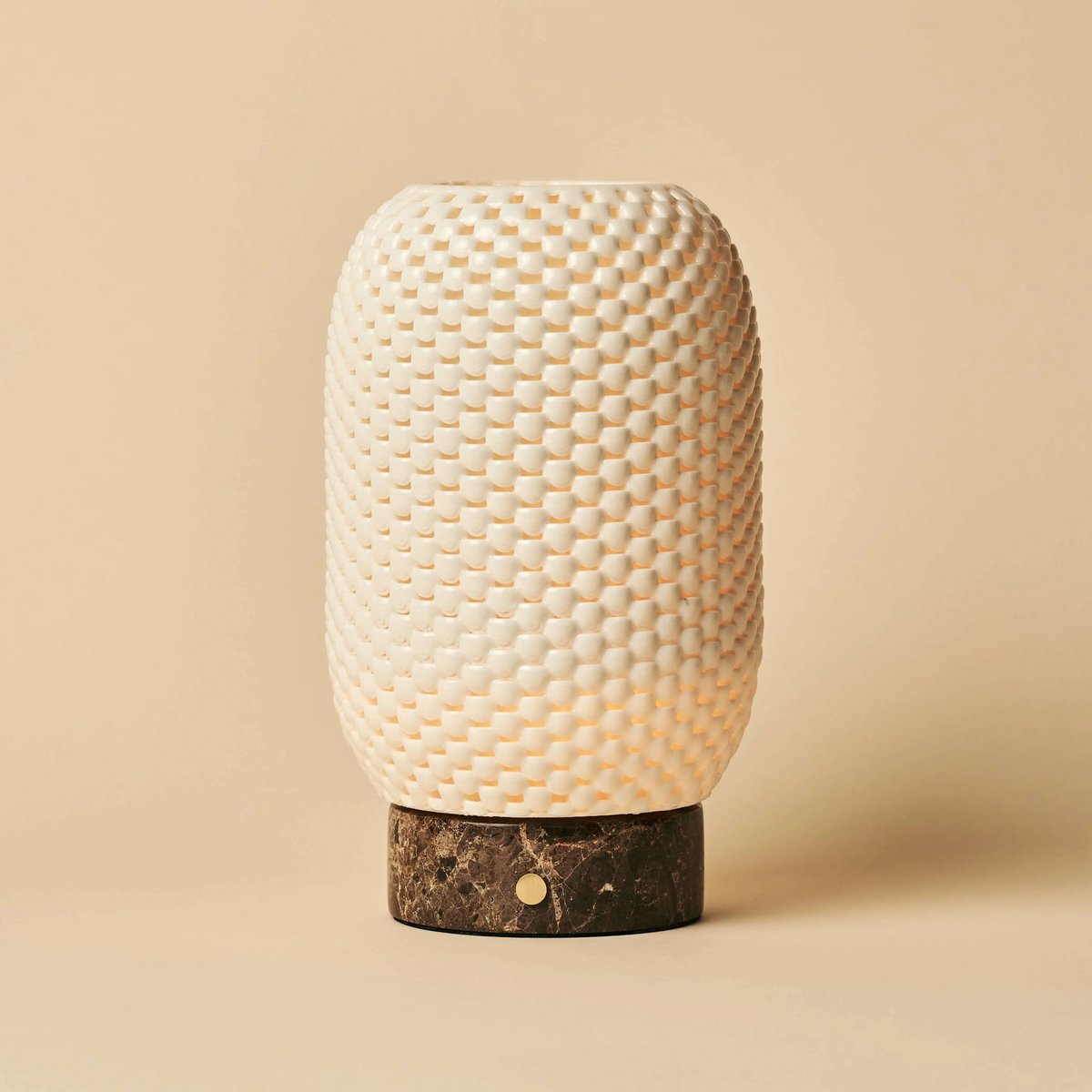 Aurora marmeren draadloze tafellamp in 3D-geprinte porselein-oplaadbaar, dimbaar en tot 100 uur licht - Afbeelding 7