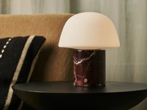 Maes Red / Rosso Levanto - Elegante marmeren oplaadbare tafellamp, tot 100 uur verlichting, stijlvol en functioneel