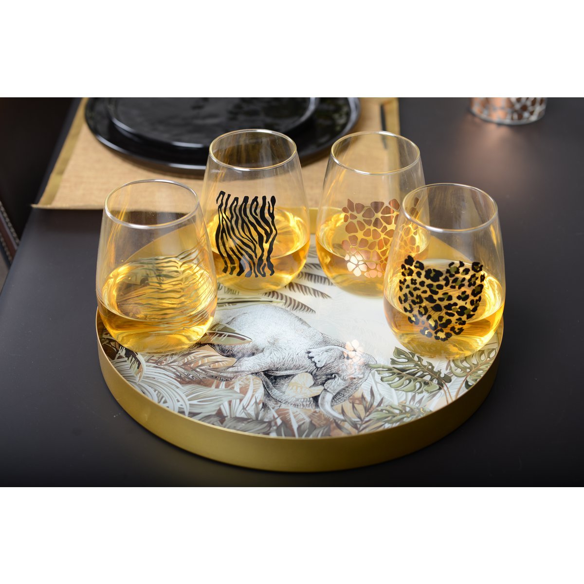 Kenia olifant ronde dienblad - Afbeelding 2