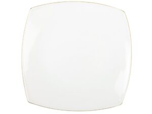 Vierkante dessertplaat gouden rand