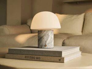 Maes White / Bianco Statuarietto - Elegante marmeren oplaadbare tafellamp, tot 100 uur verlichting, stijlvol en functioneel