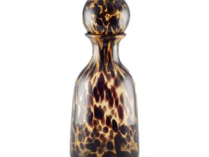 BRUINE GLAZEN KARAF MET DOP 14X14X32,5CM