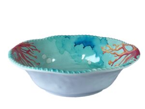 Aulica Mélamine koraal schaal 30.5 x 30.5 x 9 cm