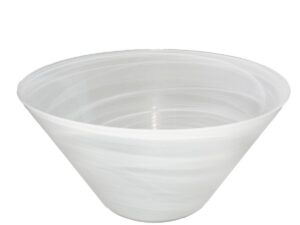 Witte conische kom 33x33x6.5 cm