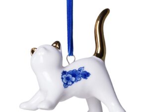 Kerst ornament spelende kat