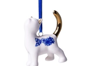 Kerst ornament bedelende kat