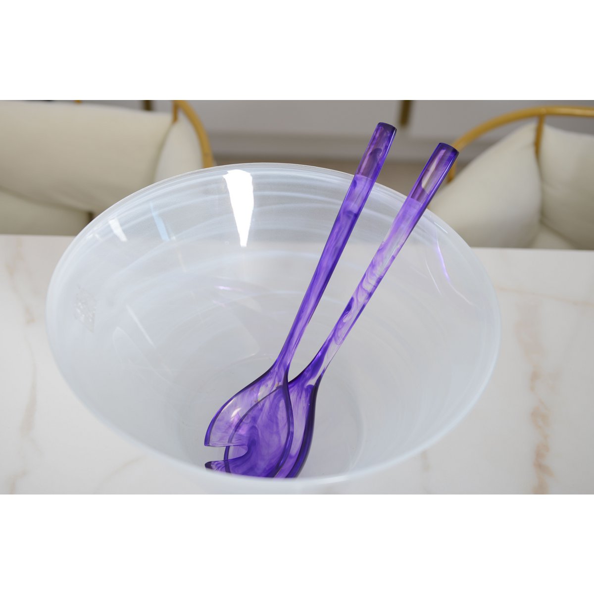 Witte conische kom 33x33x6.5 cm - Afbeelding 4