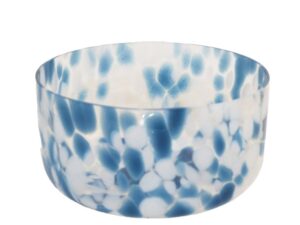 Aulica Blauw en wit glazen kom 24,5 x 24,5 x 12,5 cm