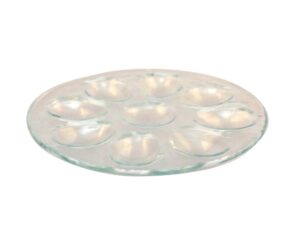 Aulica Glazen bord voor eieren 22,5 x 22,5 x 2 cm