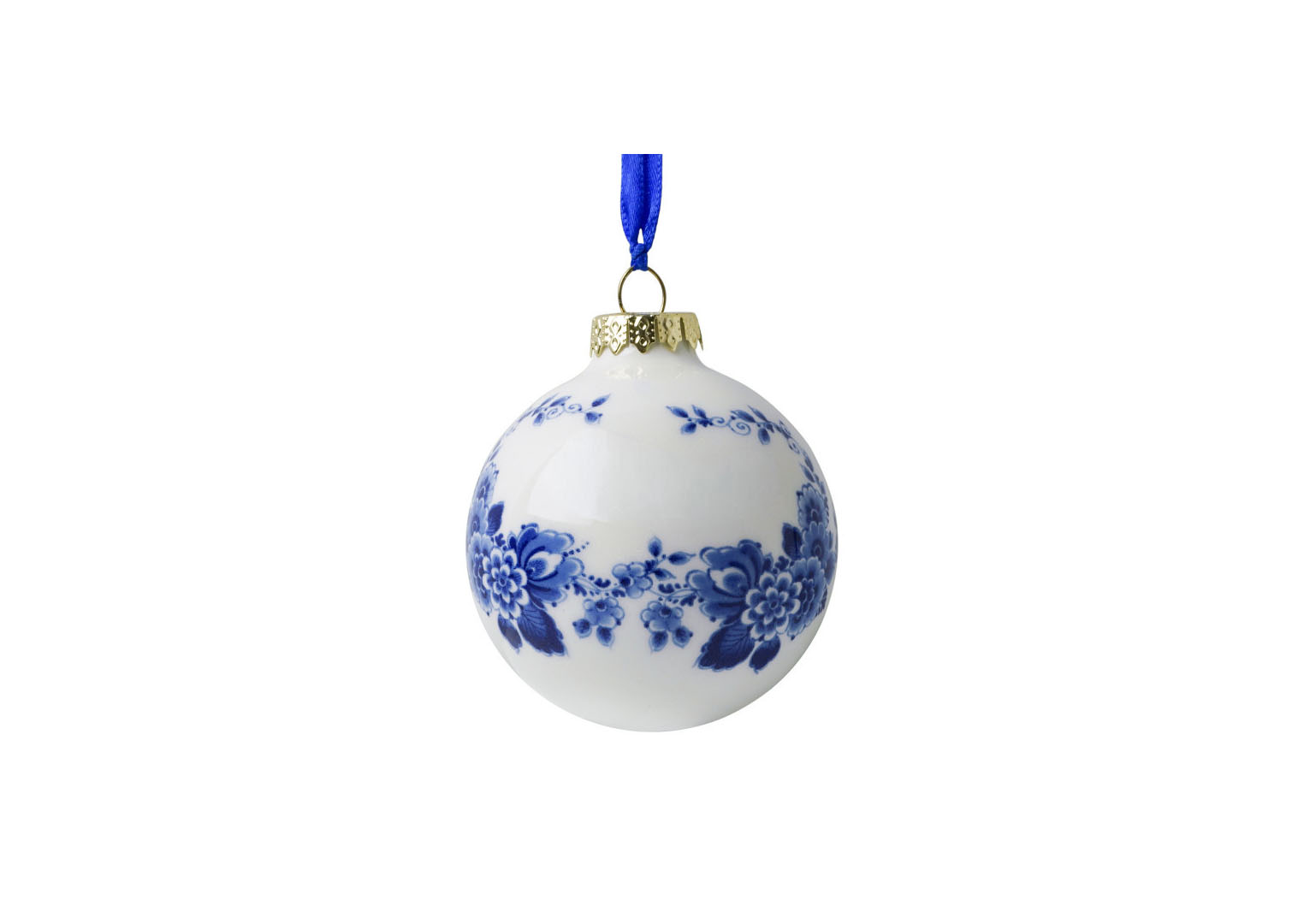 Kerstbal Delfts Blauw DIY 7 cm