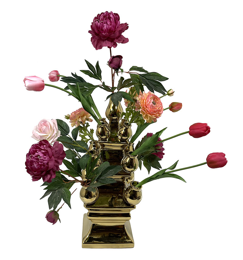 Tulpenvaas 3-delig Goud XL - Afbeelding 2
