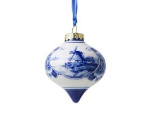 Kerst Korte druppel met Molenlandschap 7 cm