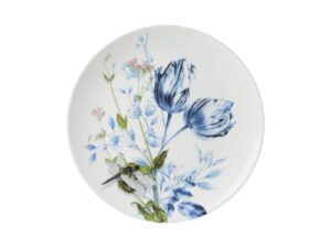 Wandbord wit met tulpen en Libelle