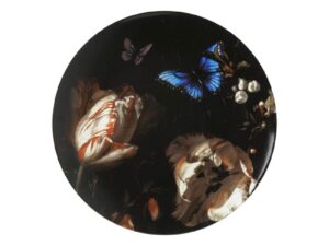 Wandbord Tulpen met vlinder 31 cm