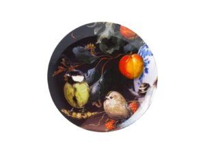 Wandbord Koolmees in stilleven 20,5