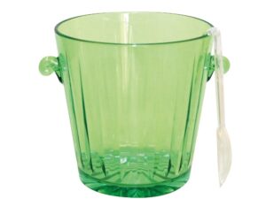 Aulica Groene ijsemmer met tang 16.6 x 16.6 x 17 cm