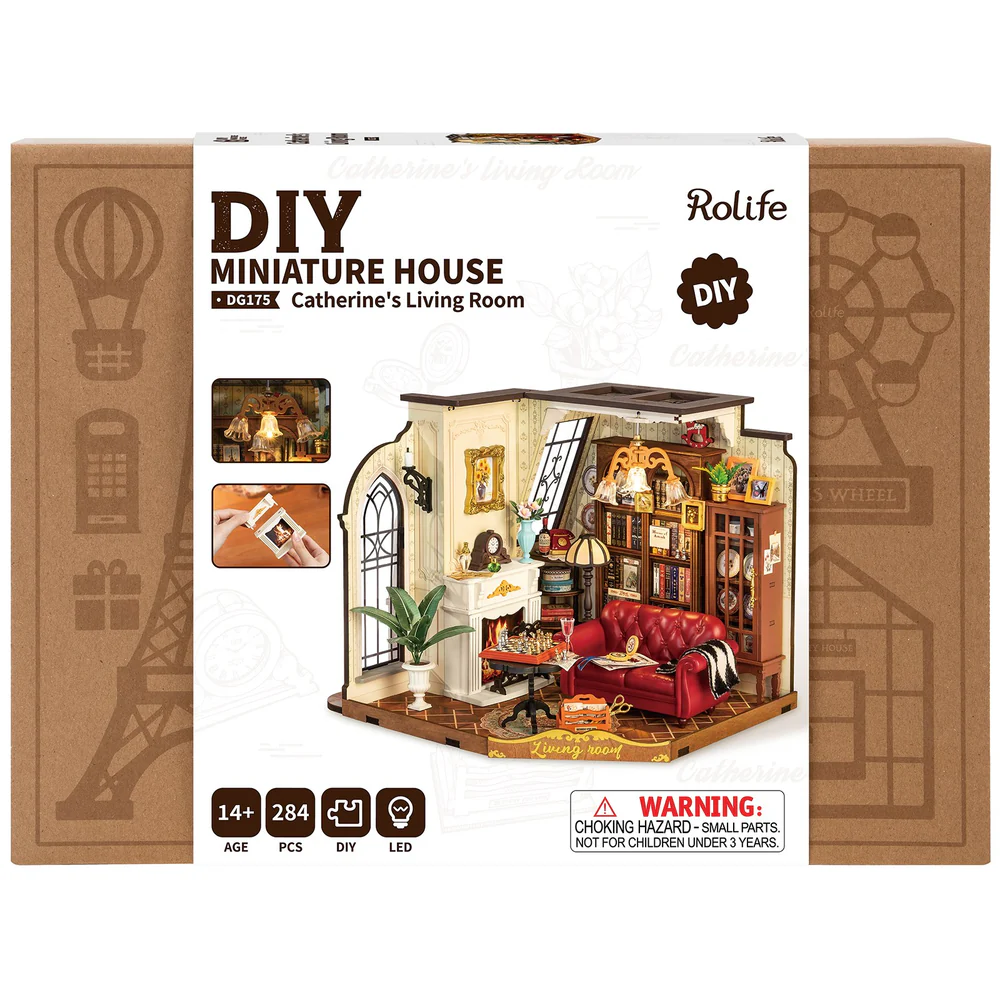 Rolife DIY Miniature House Catherine's Living Room DG175 - Afbeelding 2
