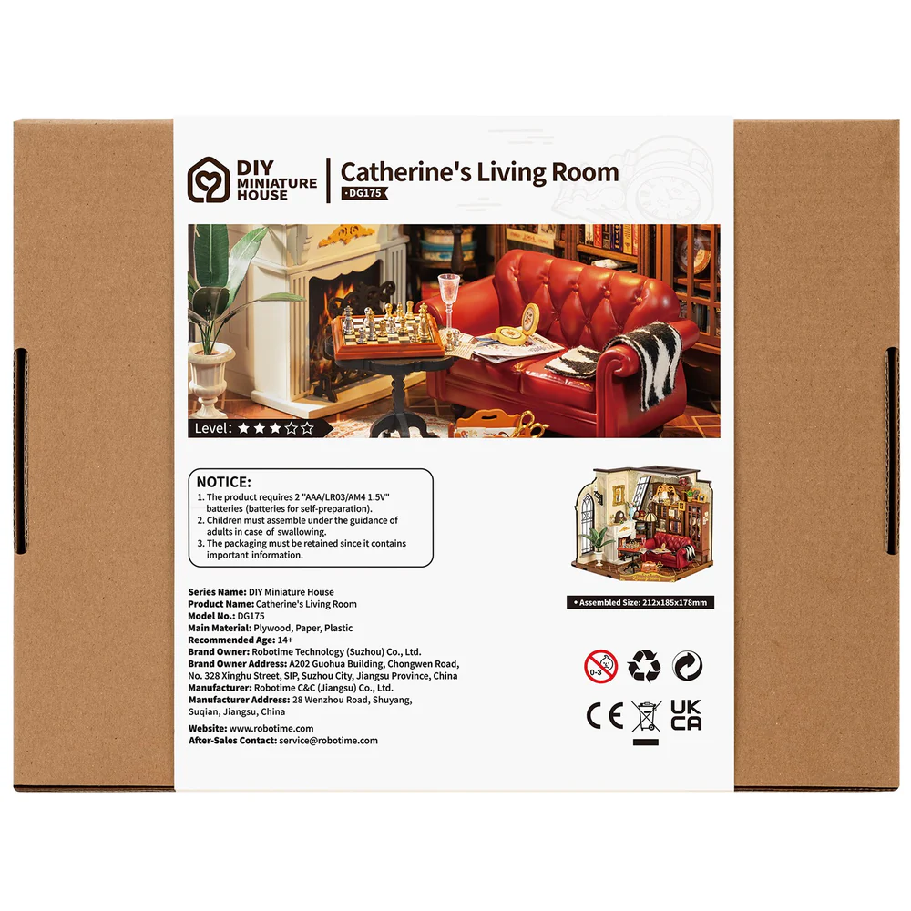 Rolife DIY Miniature House Catherine's Living Room DG175 - Afbeelding 3