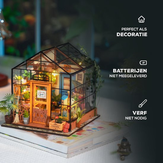 Rolife DIY modelbouw Miniatuur bouwpakket Cathy's Flower House, DG104 - Afbeelding 10
