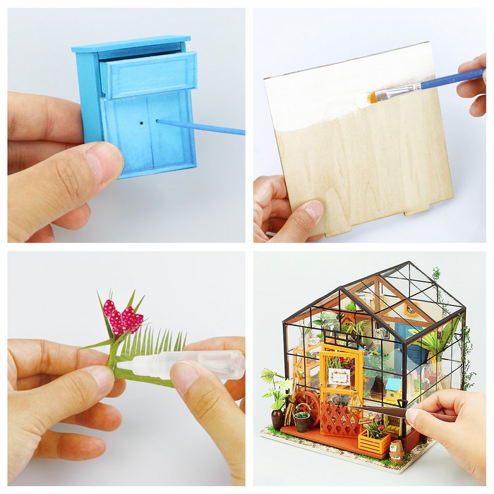 Rolife DIY modelbouw Miniatuur bouwpakket Cathy's Flower House, DG104 - Afbeelding 4